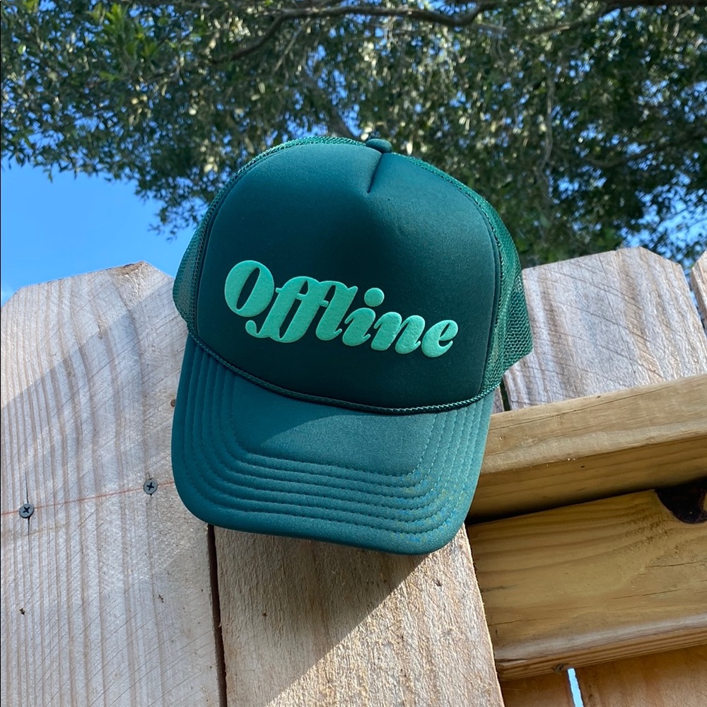 Green 'Offline' Trucker Hat